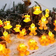 1 Warm Light Christmas Decoration 6.56 Feet 10 LED Light String, Various Styles Of Gingerbread Man/B