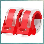 (VEPF) 2Rolls Clear Packing Tapes with 2 Refillable Dispenser Heavy Duty Packaging Tape 1.88" X 55Ya