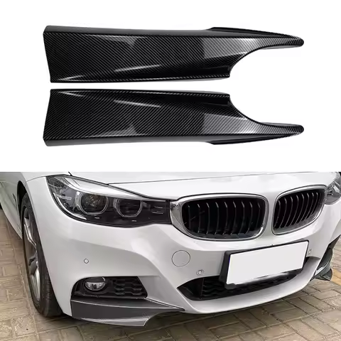 For BMW 3 Series GT F34 320i 325i M Sport Carbon Fiber Front Bumper Side Splitter Cover Lip Air Vent