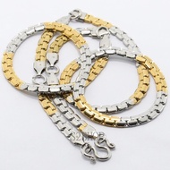 s2shop สร้อยคอสแตนเลสแท้ สร้อยคอพระ ลายตัวเอส ห้อยพระได้ 5 องค์ ความกว้าง 6 มม. ความยาว 30 นิ้วNo.28