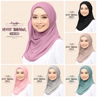 [Hyat Shawl Plain Chiffon Georgette] [2HB] PREMIUM Quality Tudung Sarung Instant Hyat Hijab Vietnam Inspired with Inner