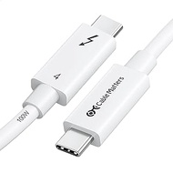 Cable Matters [Intel Certified] 40Gbps Active Thunderbolt 4 Cable 6.6 ft with 100W Charging and 8K Video in White - Fully Compatible with USB C/USB-C, USB 4 / USB4, and Thunderbolt 3