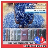 1KG Epoxy Color Flake Coating Toilet Tile Floor Slab Anti Slip Mica Colour Flake Mixed 1-4mm DIY Colour Accessories