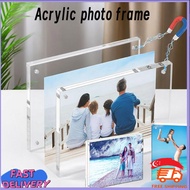 SG Stock   Acrylic Transparent Photo Frame Magnetic Picture Stand Decoration 4R/6R/8R Thickness 10+1
