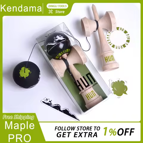 Original Hun Kendama Beginner Professional Kendama Fagus Sylvatica Big Cups Juggles Skill Ball Easy 