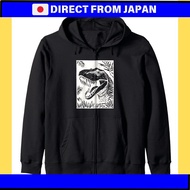 Dinosaur fossil, prehistoric dinosaur zip-up hoodie