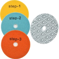 【POWDERS HOT】2PCS 4inch 100mm Dry/wet 3 Step Polishing Pads Grinding wheel fpr Granite tiles