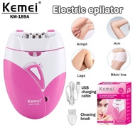 Kemei USB Rechargeable Epilator Women Electric Hair Remover Female Epilator Face Depilation KM-189A