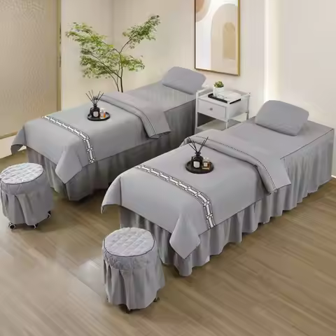 Beauty Salon Bedding 4 Piece Set Beauty Massage Bed Bedspreads Affordable Luxury with Holes Sheet St