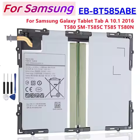 EB-BT585ABE Battery For Samsung Galaxy Tablet Tab A 10.1 2016 T580 SM-T585C T585 T580N 27.74Wh 7300m