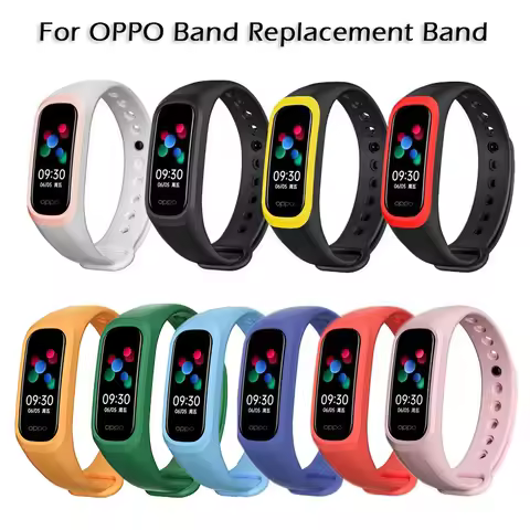 9 Colors Silicone Strap for OPPO Band Replacement Bracelet Sport Band Soft Waterproof Wristband for