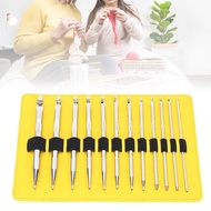 keaostore Stainless Steel Knitting Needles Set Needle Yarn Sewing Weaving Tapestry Bent for Crochet 