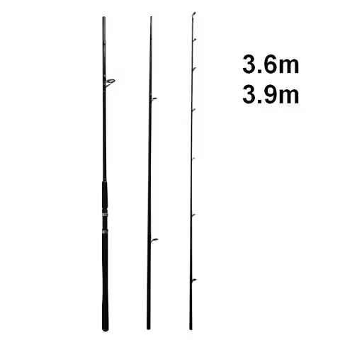 ZZ383 3.6m MH, 3.9m H, 3 Sections Lure Spinning Fishing Rod Carbonfiber Tip Dia. 2.4-2.5mm Bait 30g 