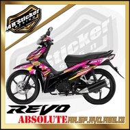 Sticker Striping Revo Absolute - Stiker Body Motor Honda REVO ABSOLUTE List Variasi Hologram AR 001