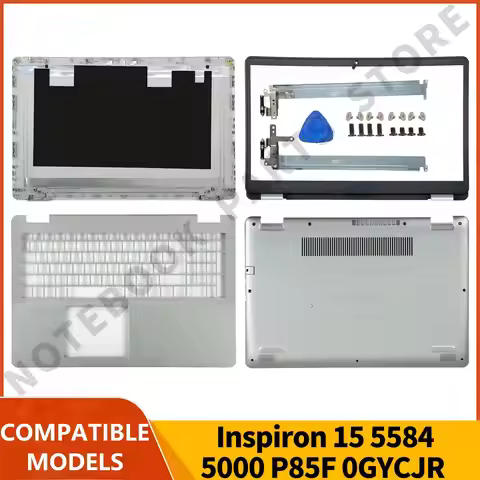 New Cover 0GYCJR For Inspiron 15 5584 P85F Front Bezel 0J0MYJ Hinges Palmrest 0DFX5J Bottom Case 02T