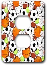 3dRose lsp_242320_6 Sports Ball Pattern Plug Outlet Cover