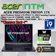 *CLEARANCE STOCK* ACER PREDATOR TRITON 17X PTX17-71-99U5 i9-13900HX 64GD5 4TB SSD RTX4090 RTX 4090 1