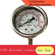 YQ27 Industrial Natural Gas Sst Pressure Gauge Axial Pressure Gauge with Edge Sst Pressure Gauge