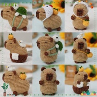 TEAMY Crochet Stuffed Animal Kit, DIY Set Handmade Capybara DIY Crochet Kit, Beginner with Crochet H