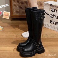 Boots Female Boots2023Autumn New High Boots Slimming Thick Bottom Knight Boots Small Dr. Martens Boots Trendy PZUO