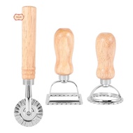 3Piece Ravioli Pasta Cutter Set, Ravioli Stamp Maker with Wooden Handle Ravioli Cutter Pasta Cutter 
