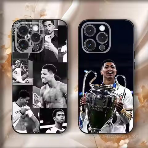 Football J-Jude B-Bellinghams Phone Case For iPhone 17,16,15,14,13,12,11,Pro,Max,Plus,Air,X,XS,XR,SE