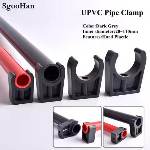 Inner Dia 20~63mm UPVC Pipe Clamps Water Pipe Support UPVC Pipe Connector Clamp Garden Irrigation Tu