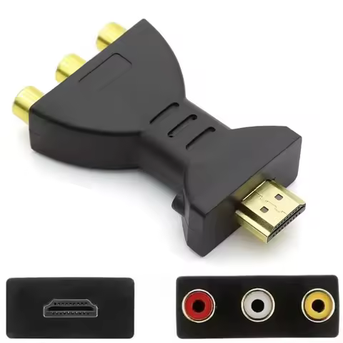 HDTV2AV Digital Signal HDTV To 3 RCA Adapter AV To HDMI-compatible Component Converter Video For HD 