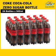 Coke Coca Cola Zero Sugar Bottle (24 x 500ML) - Expiry 20 Apr 2026