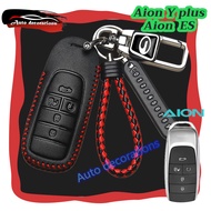 Aion car key case For Aion Y plus Aion ES Aion hyptec ht key covers Aion keychain leather keychain