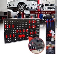 Car Detailing Hanging Board 90x45cm Pegboard Wall Rack Papan Gantung PVC Rak Dinding Alat Cangkuk Or