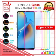 YITAI GLOW IN THE DARK TEMPERED GLASS OPPO A74 4G A74 5G A76 4G A95 A96 4G