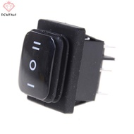 12V Black Waterproof 6Pin DPDT Self Locking Rectangle Rocker Switch