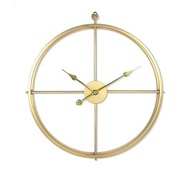 鐵製設計時鐘 璀璨金針62cm 金色烤漆 台製機芯 鐵藝鐘 簡約 藝術