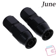 JUNEGOODS 2Pcs 6an Fitting, Black Aluminum Alloy Hose End Fitting, 6an Fitting Kits Replacement 6an 
