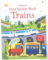 🌟มาใหม่🌟 Train first sticker book สมุดภาพสติ๊กเกอร์ (เนื้อหาเป็นภาษาอังกฤษ)​ Usborne sticker book หน