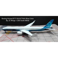 BOEING HOUSE B777-9X BLUE COLOR BY JC WINGS 1:200 SCALE METAL CODE 899