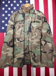 JACKET M65 ไซส์ LR อาร์มนก ลายพราง Woodland แท้ US ARMY 🔥 มาพร้อมกับอาร์มเดิม 3 ชิ้น