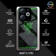 INFINIX SMART 8 GLASS SOFTCASE GLASS CASE INFINIX SMART 8 PMK GLASS CASE