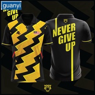 Guanyi Jersey Malaysia Harimau Malaya Never Give Up Retro Collar Lycra