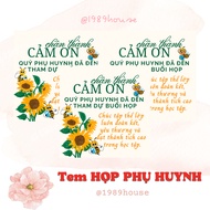 5SUNFLOWER HUYNH PHU HUYNH water bottle hanging sticker/TAG (5x5cm)