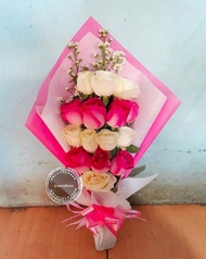 buket mawar/buket bunga/bunga wisuda /bunga mawar pink/mawar putih
