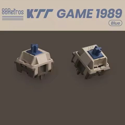 80Retros X KTT GAME1989 Blue Switch Tactile Switches POM+TPE 40g Factory Lubrication Custom Mechanic