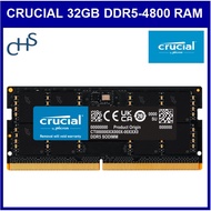 Crucial 32GB DDR5-4800mhz RAM for Laptops SODIMM - CT32G48C40S5 Limited Lifetime Warranty