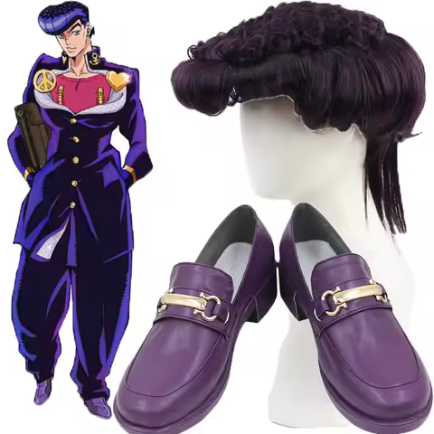 Anime Bizarre Adventure Cosplay Wigs Diamond is Unbreakable Josuke Higashikata shoes Anima Manga Gam