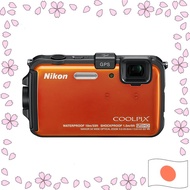 Nikon Digital Camera COOLPIX AW100 Sunshine Orange AW100OR USED CAMERA【Directly shipped from Japan】