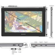 GAOMON PD1620 / PD1621 Art Graphic Tablet Monitor, 15.6 Inch 3840 x 2160 4K IPS Digital Tablet Displ