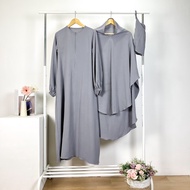 Gamis Syari setelan khimar cadar kain cringkle / Gamis set khimar / Gamis set jilbab cadar / Grosir