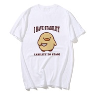 I Have Stability Ability To Stab Graphic T-shirt Funny Cute Duck Meme T Shirts Men Women Summer Fash