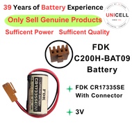 3V FDK CR17335SE with connector FDK C200H-BAT09 3V lithium battery
